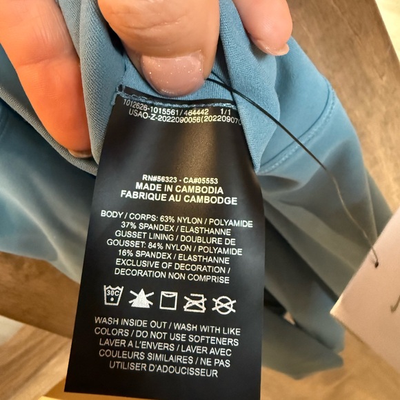 Nike Zenvy Women's Dark Teal Dri-Fit High Rise 8”Bike Shorts, Size Large - Picture 9 of 9